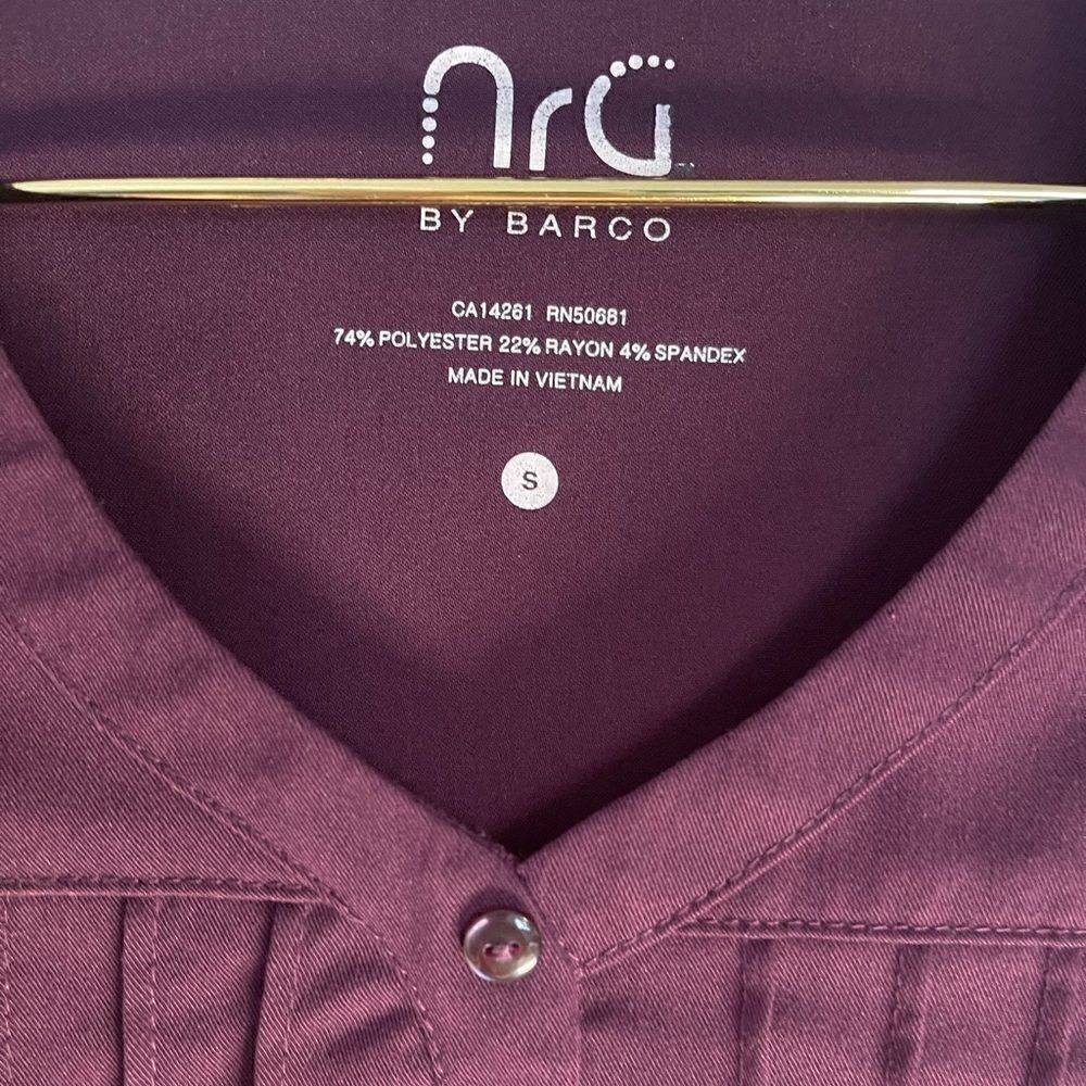 Barconrgpleated-Buttonfront Scrubtop - image 3